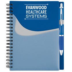 New Wave Pocket Notebook with Ballpoint Pen - 24 hr