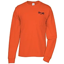 Hanes Authentic LS Pocket T-Shirt - Screen - Colors