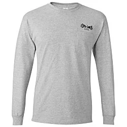 Hanes Authentic LS Pocket T-Shirt - Screen - Colors