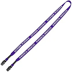 Knit Cotton Lanyard - 5/8" - 2 Bulldog Clips