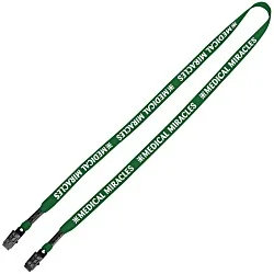 Knit Cotton Lanyard - 5/8" - 2 Bulldog Clips