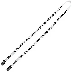 Knit Cotton Lanyard - 5/8" - 2 Bulldog Clips