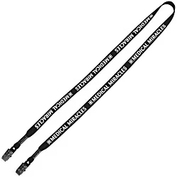 Knit Cotton Lanyard - 5/8" - 2 Bulldog Clips