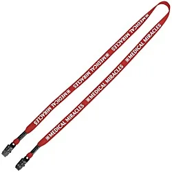 Knit Cotton Lanyard - 5/8" - 2 Bulldog Clips