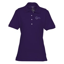 Jerzees SpotShield Button Jersey Shirt- Ladies' - Embroidered