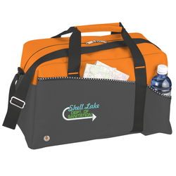 Two-Tone Duffel Bag - Embroidered