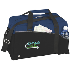 Two-Tone Duffel Bag - Embroidered