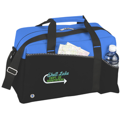 Two-Tone Duffel Bag - Embroidered