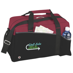 Two-Tone Duffel Bag - Embroidered