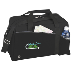 Two-Tone Duffel Bag - Embroidered