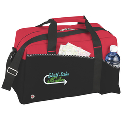 Two-Tone Duffel Bag - Embroidered
