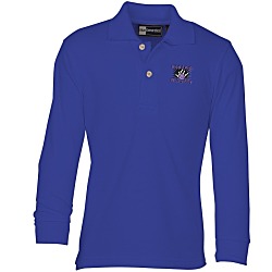 Superblend Long Sleeve Pique Polo - Youth