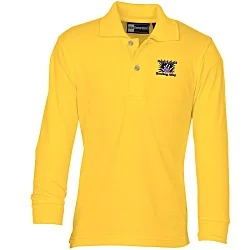 Superblend Long Sleeve Pique Polo - Youth