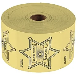 Lapel Sticker by the Roll - Sheriff Badge