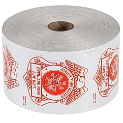 Lapel Sticker by the Roll - Junior Firefighter Badge