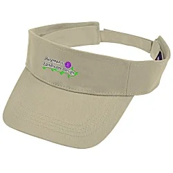 Cotton Twill Lightweight Visor - Embroidered
