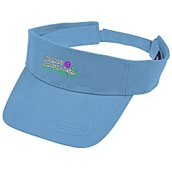 Cotton Twill Lightweight Visor - Embroidered