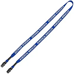 Knit Cotton Lanyard - 5/8" - 2 Bulldog Clips - 24 hr