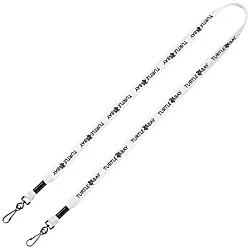 Knit Cotton Lanyard - 5/8" - 2 Swivel Hooks - 24 hr