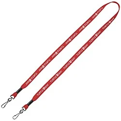 Knit Cotton Lanyard - 5/8" - 2 Swivel Hooks - 24 hr