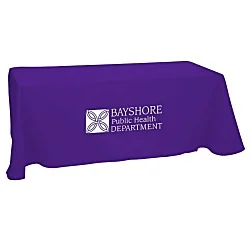 Hemmed Open-Back Poly/Cotton Table Throw - 6' - 24 hr