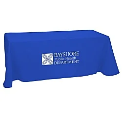 Hemmed Open-Back Poly/Cotton Table Throw - 6' - 24 hr