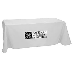 Hemmed Open-Back Poly/Cotton Table Throw - 6' - 24 hr
