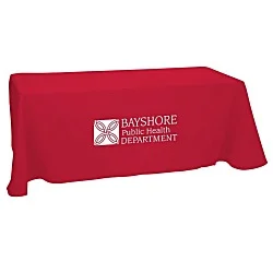 Hemmed Open-Back Poly/Cotton Table Throw - 6' - 24 hr