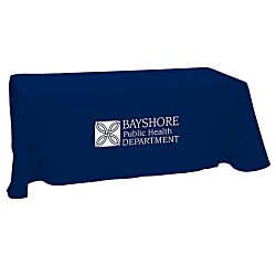 Hemmed Open-Back Poly/Cotton Table Throw - 6' - 24 hr