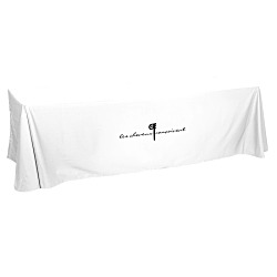 Hemmed Open-Back Poly/Cotton Table Throw - 8' - 24 hr