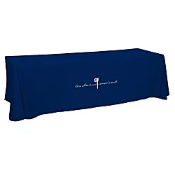 Hemmed Open-Back Poly/Cotton Table Throw - 8' - 24 hr