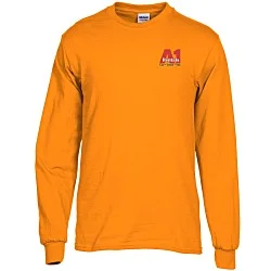 Gildan 5.3 oz. Cotton LS T-Shirt - Embroidered