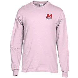 Gildan 5.3 oz. Cotton LS T-Shirt - Embroidered
