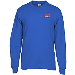 Gildan 5.3 oz. Cotton LS T-Shirt - Embroidered