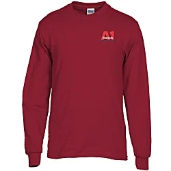 Gildan 5.3 oz. Cotton LS T-Shirt - Embroidered