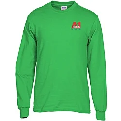 Gildan 5.3 oz. Cotton LS T-Shirt - Embroidered