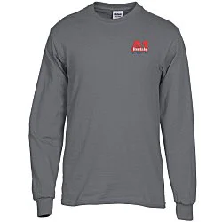 Gildan 5.3 oz. Cotton LS T-Shirt - Embroidered
