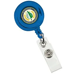 Retractable Badge Holder - Alligator Clip - Translucent - 24 hr