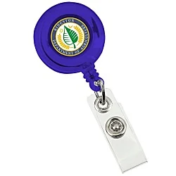 Retractable Badge Holder - Alligator Clip - Translucent - 24 hr