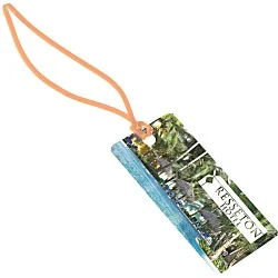 Rectangle POLYspectrum Bag Tag - 2" x 4" - Translucent