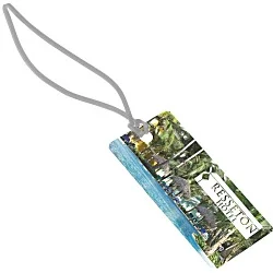 Rectangle POLYspectrum Bag Tag - 2" x 4" - Translucent