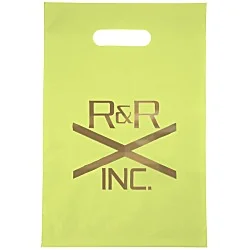 Colored Frosted Die-Cut Convention Bag - 14" x 9-1/2" - Foil