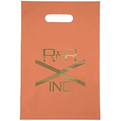 Colored Frosted Die-Cut Convention Bag - 14" x 9-1/2" - Foil