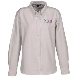Blue Generation Long Sleeve Oxford - Ladies' - Stripes