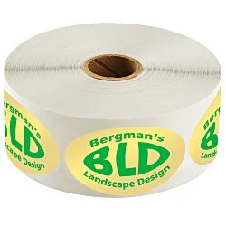 Sticker by the Roll - Oval - 1-1/2" x 2-1/2"