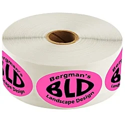 Sticker by the Roll - Oval - 1-1/2" x 2-1/2"