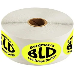 Sticker by the Roll - Oval - 1-1/2" x 2-1/2"