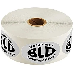 Sticker by the Roll - Oval - 1-1/2" x 2-1/2"