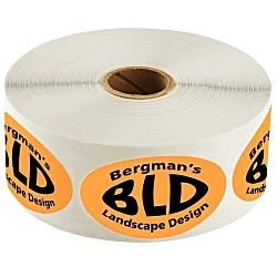 Sticker by the Roll - Oval - 1-1/2" x 2-1/2"