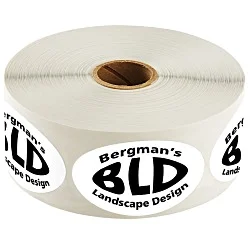 Sticker by the Roll - Oval - 1-1/2" x 2-1/2"